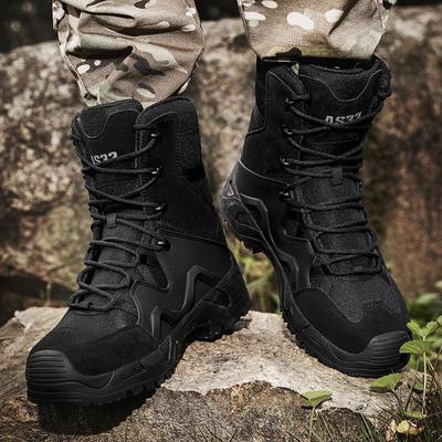 Outdoor Wear-Resistant High-Top Military Hiking Boots – Breathable Tactical Combat Boots for Training and Special Forces