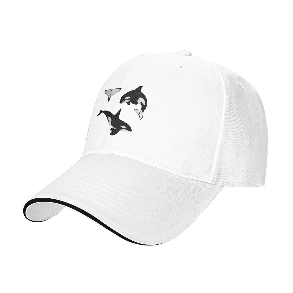 Orca Whale Sticker Cap Fashion Casual Baseball Caps Adjustable Hat Hip Hop Summer Unisex Baseball Hats Customizable