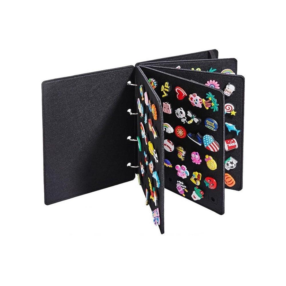 Großes Filz-Aufbewahrungsbuch DIY-Abzeichen-Anhänger-Organizer Schuh-Anhänger-Organisation