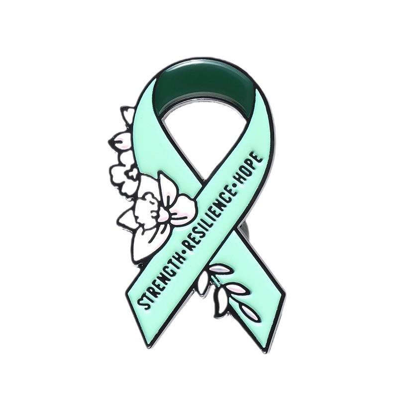 International AIDS Awareness Brooch: Strength, Resilience, Hope Enamel Pin for Women