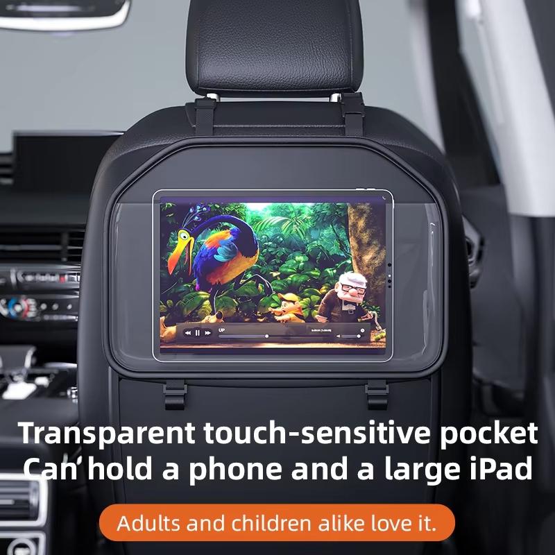 Car Back Seat Storage Pocket Organizer Tablet Phone Holder for Rear Seat Viewing Essentials Travel Accessories for Road Trip