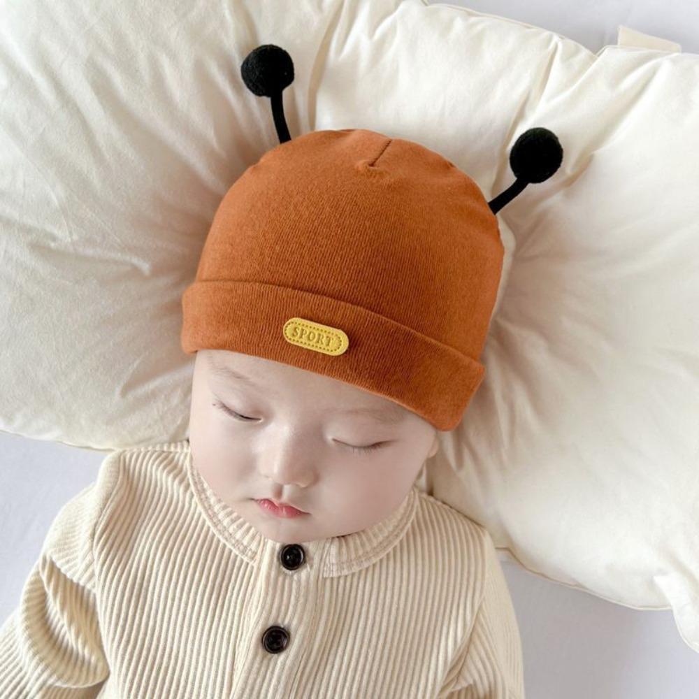 Solid Color Boneless Muslin Hats Cotton Infants Beanie Cap Warm Newborn Hats Autumn