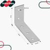Carpenter's Angle, Construction Connector, Steel, Galvanized, 50X80X25 Mm, 25 Pcs