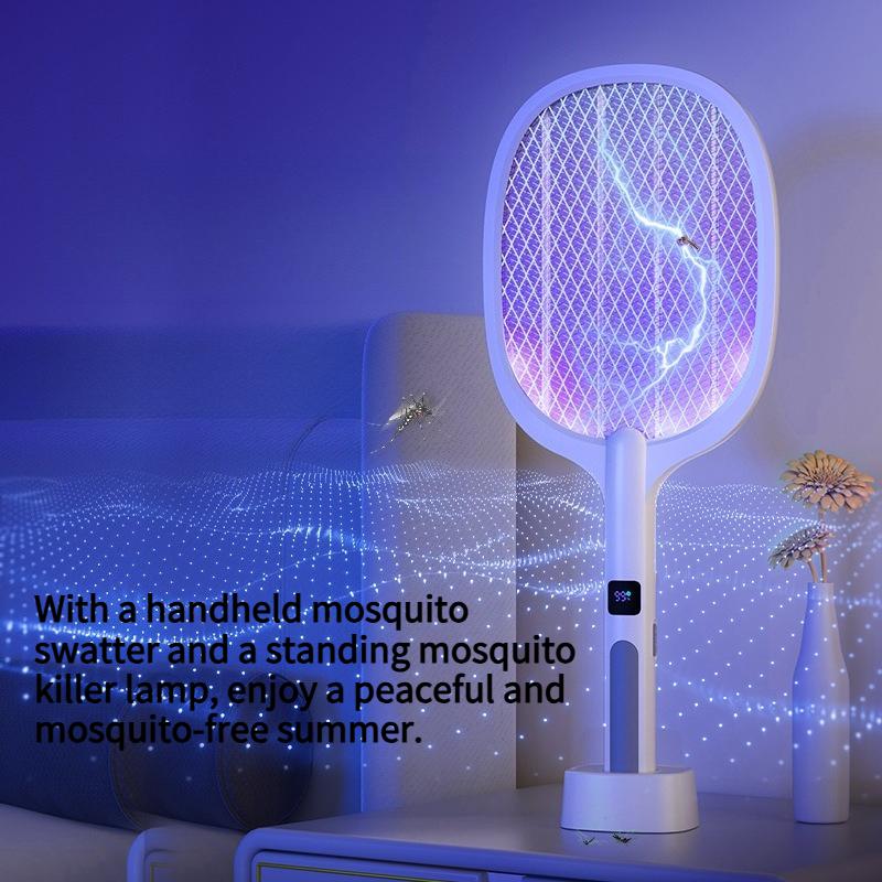 1SET Purple Automatic Mosquito Trap and Electric Mosquito Swatter Two-in-one Mosquito Killer Lamp Electric Mosquito Zapper Household Mosquito Swatter