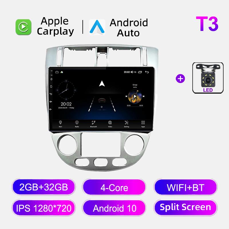 Android 12 Carplay For Buick Excelle HRV 2004-2013 Chevrolet Lacetti J200 Car Radio Multimedia Player Navigation GPS Head Unit