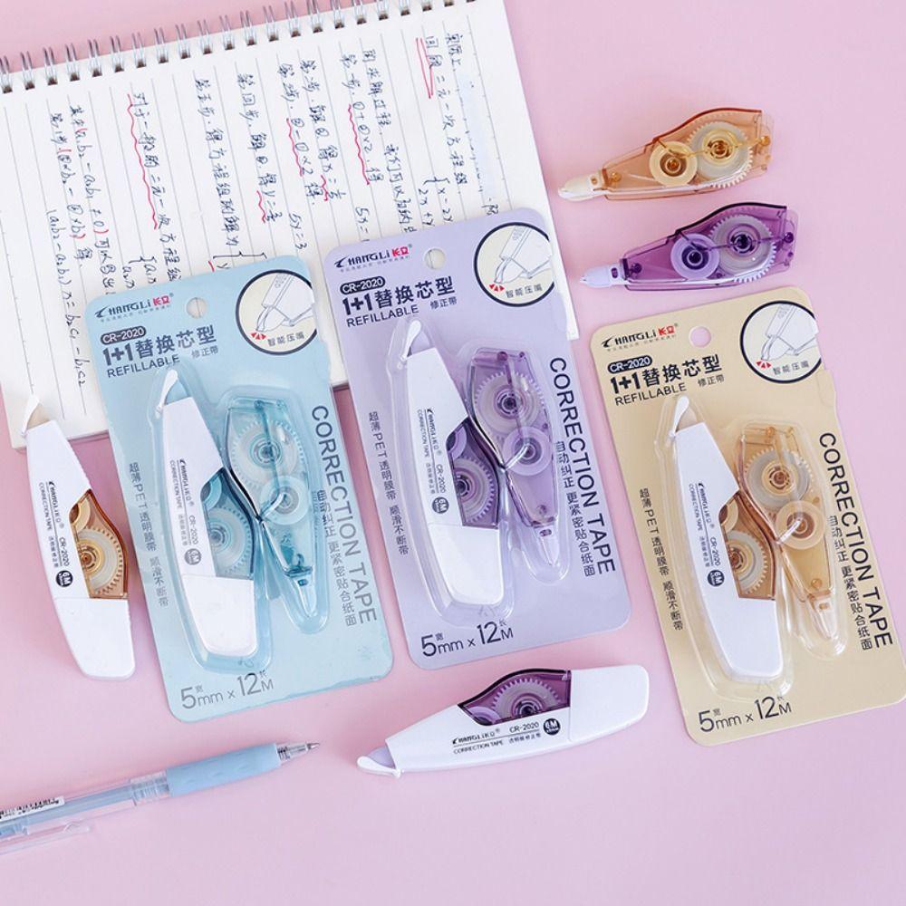 Double-sided Correction Tape Mini Refillable Dot Glue Tape Altered Tool Portable Adhesive Applicator Office School Supply
