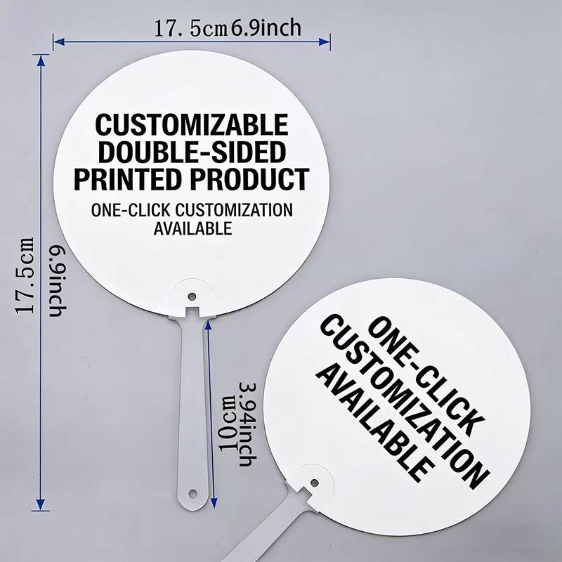 Custom Double-Sided PET Plastic Printable Fan for DIY Heat Transfer Design