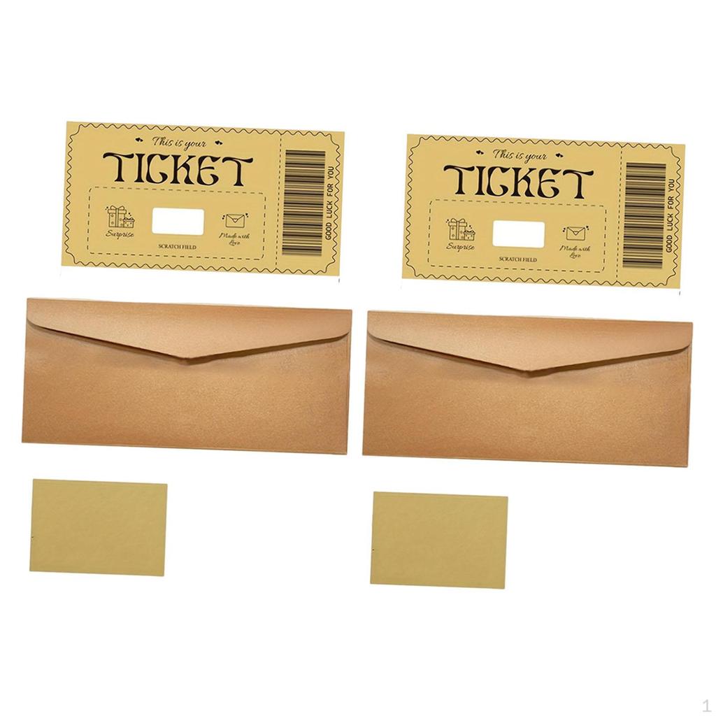 2 Pieces Scratch Off Cards with Envelopes for Boyfriend Girlfriend Party Favors Reveal