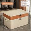Large Waterproof Storage Bins for Clothes, Quilts, and Bedding Double Layer Fabric Storage Organizer with Lid Foldable Closet Storage for Bedroom