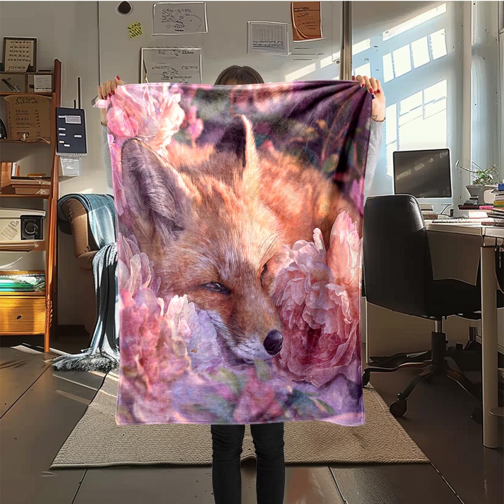 1 ks Flanelová deka s kresleným potiskem, Vysoce kvalitní, Pohodlná pro všechna roční období, Domácí dekorace, Teplo a pohodlí, Perfektní jako vánoční dárek k narozeninám