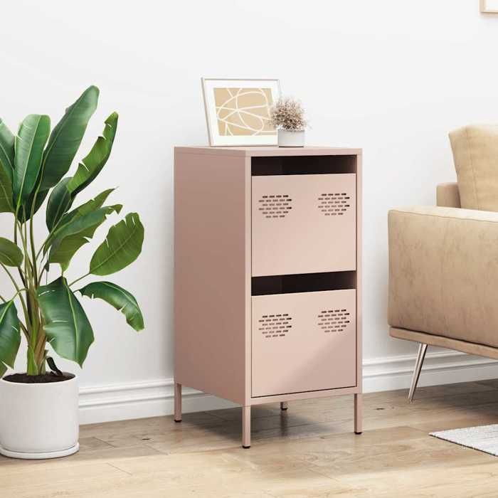 VidaXL Buffet Pink 35x39x73.5 Cm Cold-rolled Steel 851395