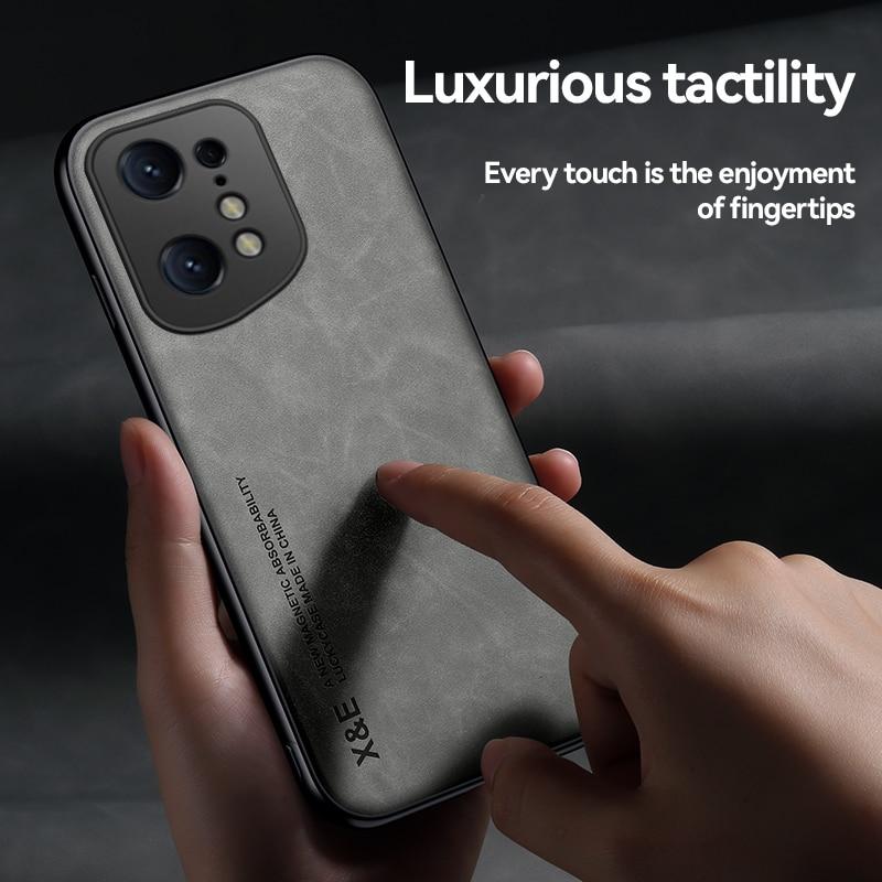KEYSION Luxusné kožené puzdro pre OPPO Find X5 Pro X5 Lite Silikón + PC nárazuvzdorný zadný kryt telefónu pre OPPO Find X3 X3 Pro X3 Lite