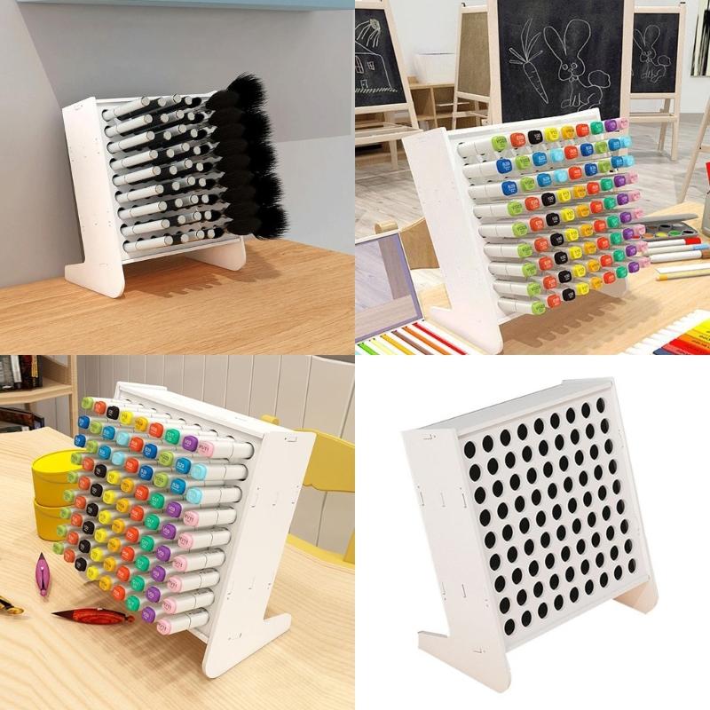 45/81 Slots Marker Storage Organizer Marker Storage Rack Tilted Marker Storage Holders Art Supplies for Student