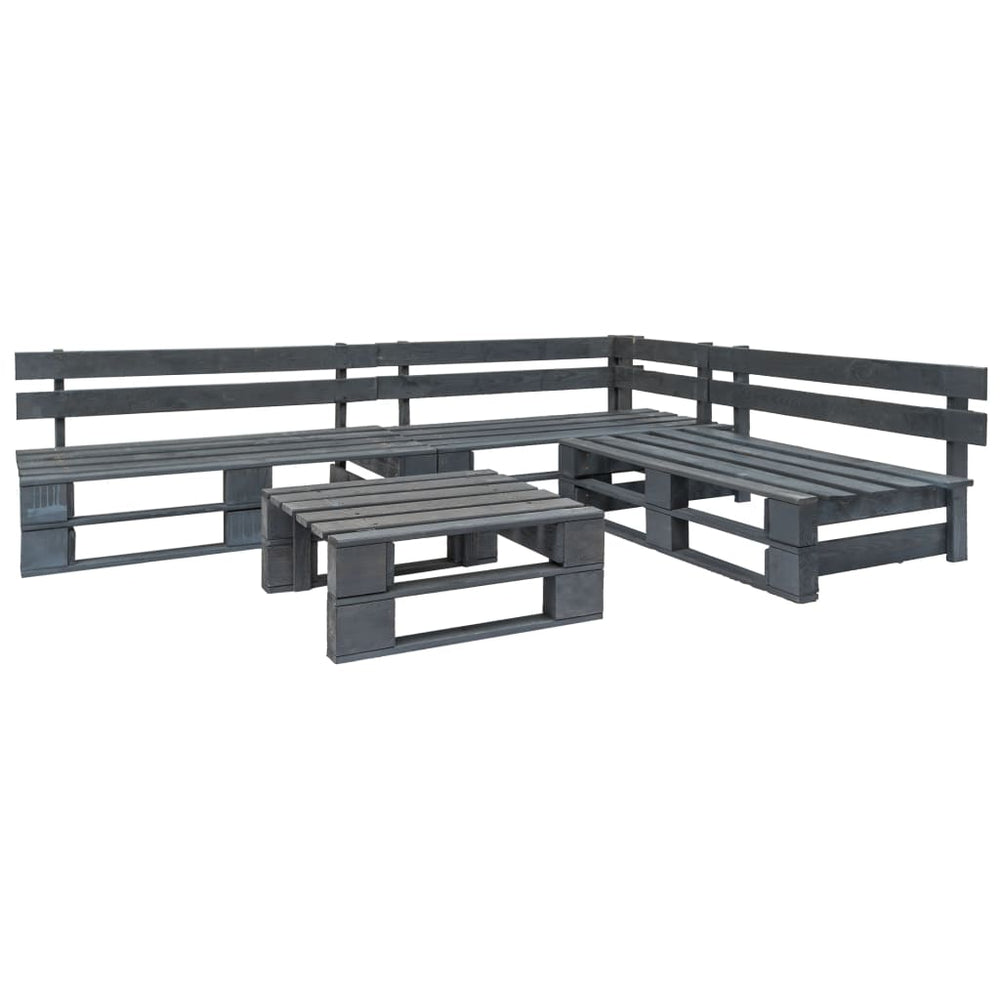 Salon de jardin palette 4 pcs Bois