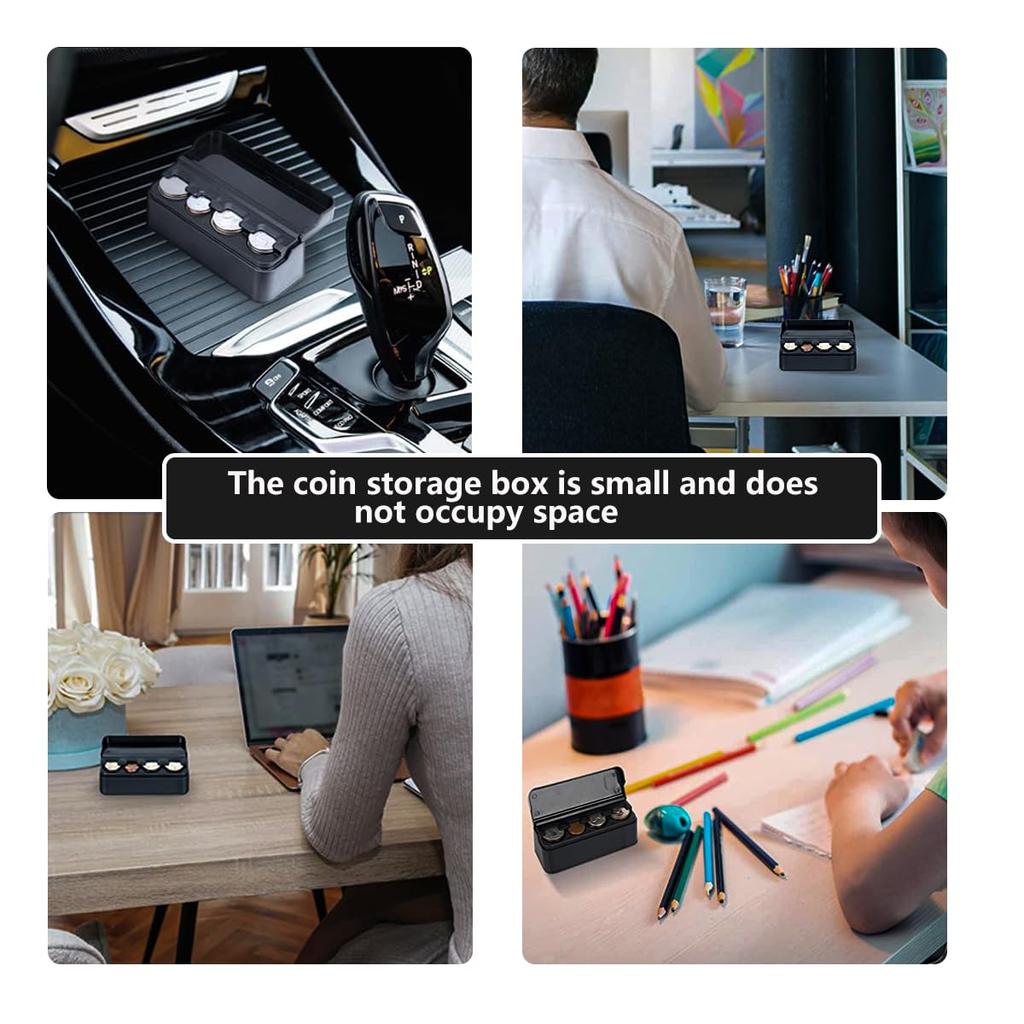 Ziciner Coin Holder for Car Auto Coin Change Organizer Money Dispenser Portable Vehicle Coin