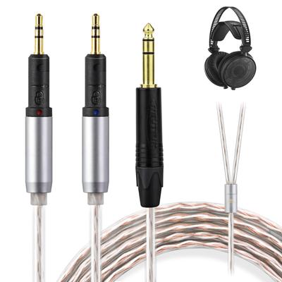 Okcsc JBX Headphone Cable R70X Recable for Compatible with for OFC with Locking Mechanism Length Earphones/Headphones ATH-R70X Audio-Technica 4-core