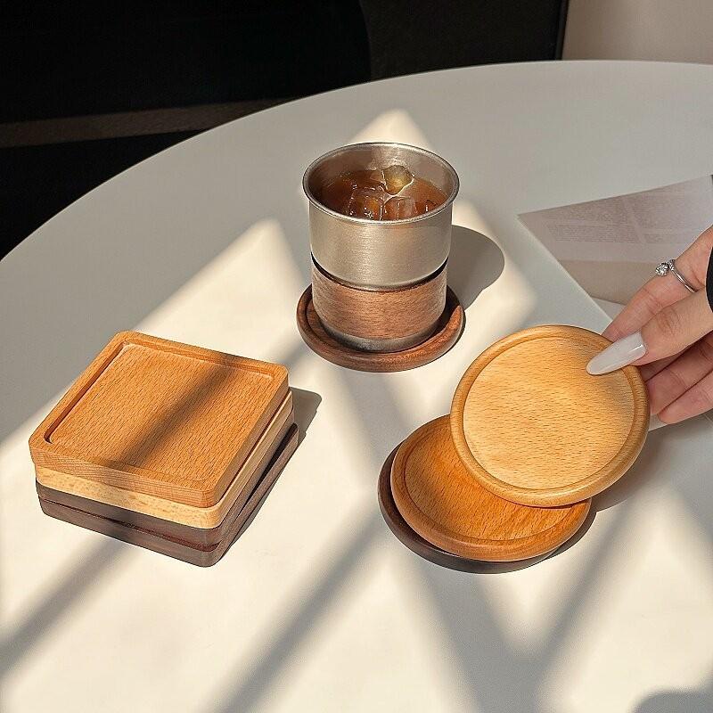 Runde Holzscheibe Tassenuntersetzer Untersetzer Für Tee Kaffee Tassen Getränkehalter Für DIY Geschirr Dekoration Langlebig Küche Dekoration Zuhause