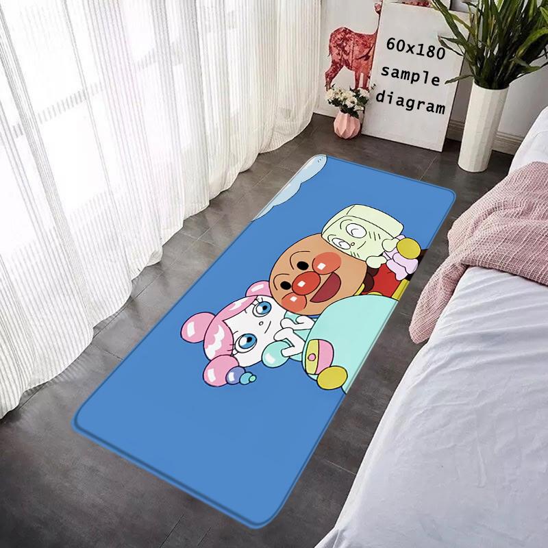 Foot Rug Welcome Floor Mat for Entryway Anpanman Cartoon Bathroom Hallway Carpet Kitchen Water Absorbed Rugs Fluffy Home Decor
