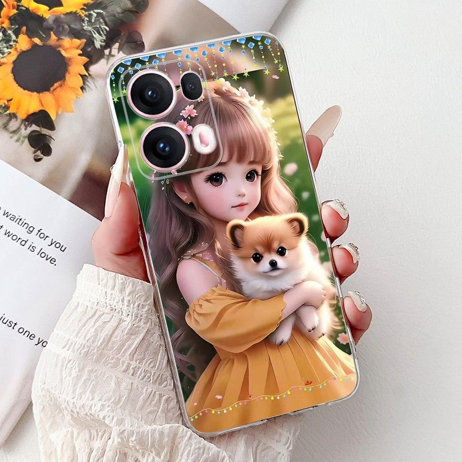 For OPPO Reno13 Pro 5G Case CPH2697 Fashion Flower Butterfly Soft Silicone Phone Cover For OPPO Reno 13 CPH2689 Reno13Pro Bumper