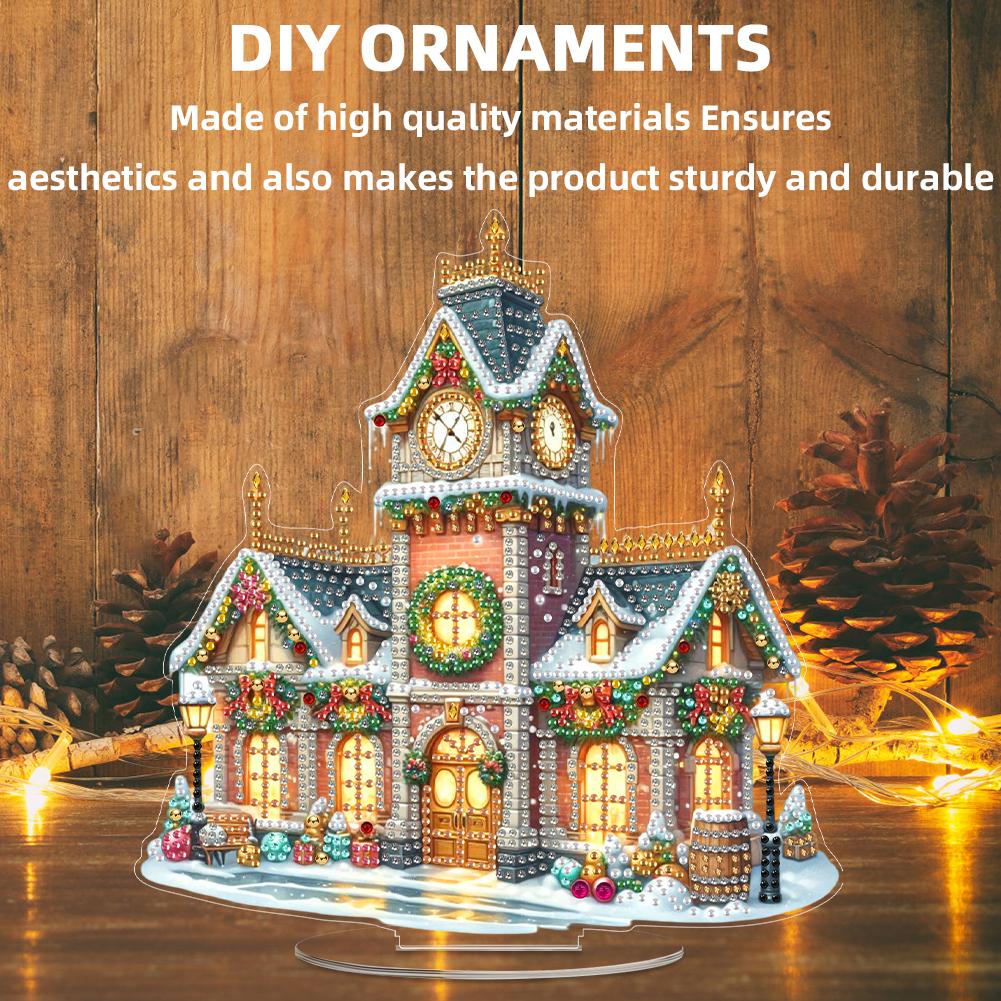 2D Flat Print Xmas Auditorium DIY Table Top Diamond Painting Ornament Kits