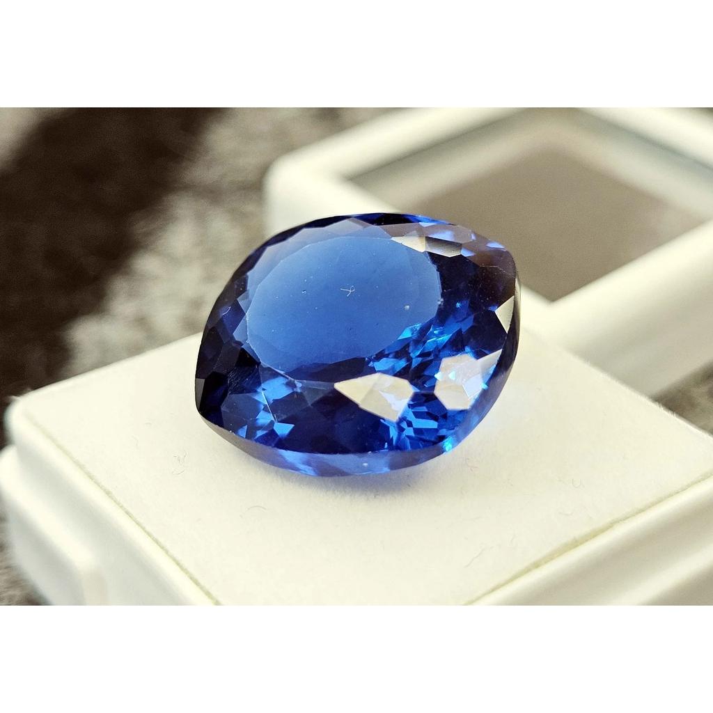 Blue Tanzanite Natural 16-17 Ct Cushion Cut Beautiful Certified Loose Gemstone