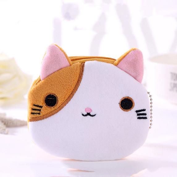 

Kawaii Cat кошелек для денег, кошелек, милый кошелек для девочек, женский кошелек с героями мультфильмов, милые дети, сменный плюшевый мешочек для монет, карманный подарок