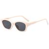 1Pc New Trendy Cool Cat-Eye Black Frame Sunglasses, Unisex, Uv Protection, Stylish for Street Photography, Vacation