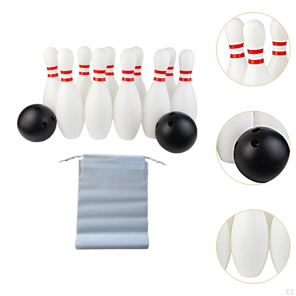 Kids Bowling Set 10 Pin and 2 Balls Motor Skills Educational Toy Outdoor Game for Ages 3 4 5