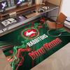 Custom Rug South Sydney Rabbitohs Pattern Print Name Text Soft Non‑Slip Floor Carpet for Home Indoor Decoration