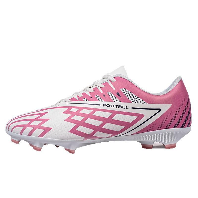 Youth Low-Cut Football Cleats Turf Grass Fields Flexible Sole Breathable Mesh Lining Rubber Outsole