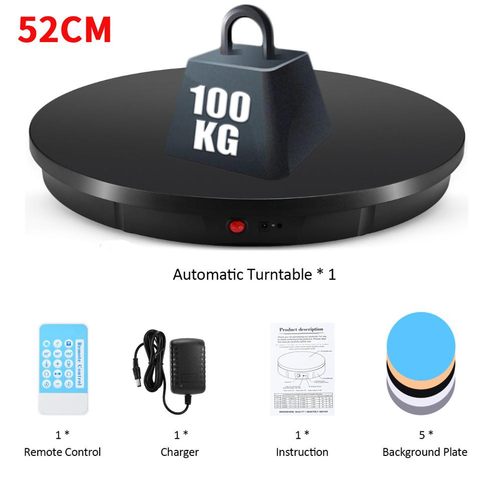30/42/52CM 100KG Rotating Display Stand 360° Panoramic Automatic Display Table Photography Backdrop Shooting Booth Turntable
