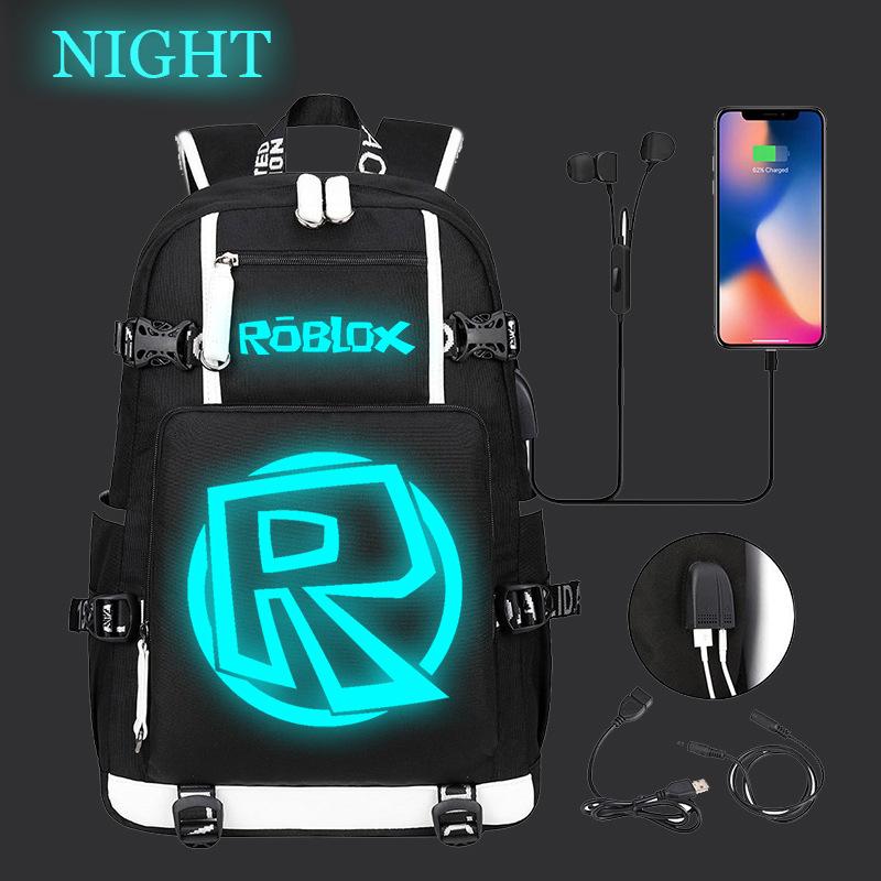 Game Merchandise Printing Luminous Schoolbag Large Capacity Universal Backpack With Usb Port