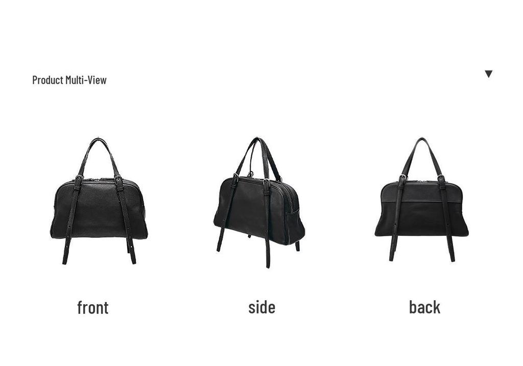 Qiu Zhen Lambskin Retro Casual Commute Leather Shoulder Bag - Versatile Crossbody Bag