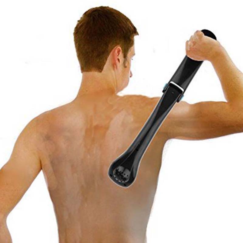 High quality Long handle waterproof foldable High quality Body trimmer Back Hair Removal Safe electric back shaver for men