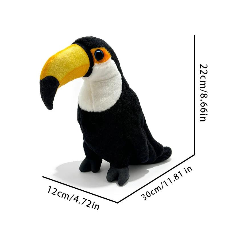 22/35cm Simulation Lifelike Birds Flamingo Plush Doll Stuffed Animal Soft Toucan Baby Appease Toys Funny for Kids Gift Decor
