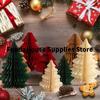 Stor juletrepynt 3D honeycomb-kule sammenleggbart papir juletre Navidad dekorasjoner skrivebord hengende juledekor