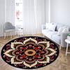 Family Living Room Bedroom Bathroom Floor MATS Printed Decorative Carpet Psychedelic Mandala Round Carpet Sofa Carpet Home Decor