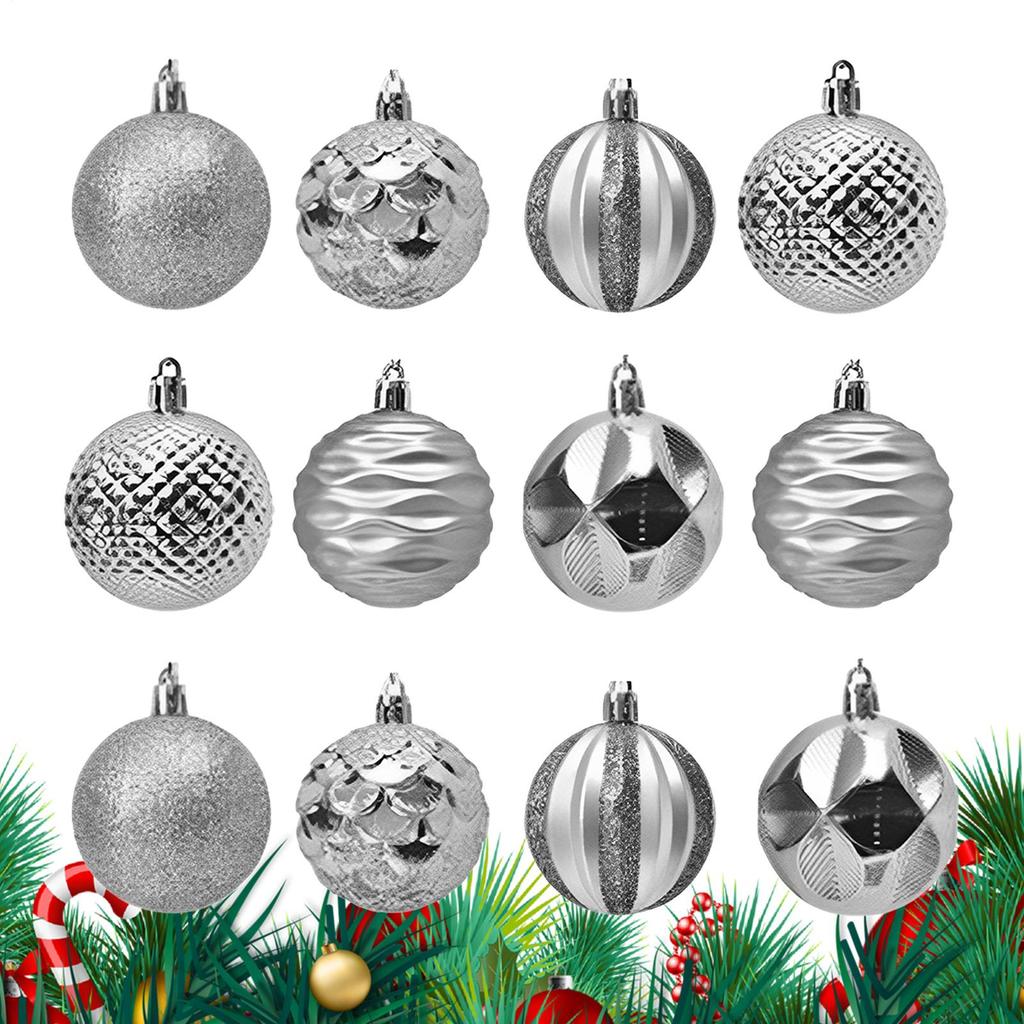 Christmas Ornaments Balls 2.36inch Shatterproof Globes 12 Pieces Christmas Ornaments Set For Home Dance Party Wedding Yard