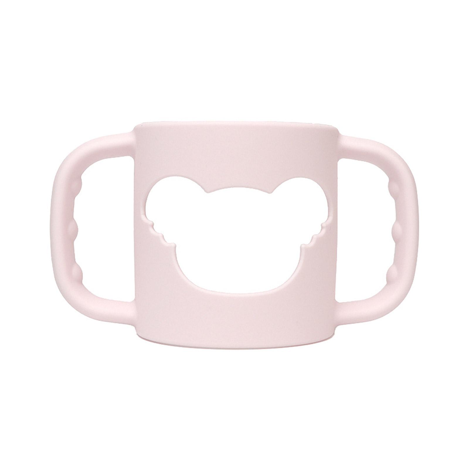 

Надежная ручка-держатель для бутылочек, удобный для детей, чехол-держатель, аксессуар для бутылочки для кормления младенцев, легкий переход розовый