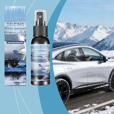 Rear View Mirror Deicing Agent, Rear View Mirror Deicing Spray, Automobile Glass Antifreeze Spray, Rear View Mirror Defroster, 30ml