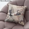 Original Crane  Floral Print Throw Pillow Covers Pattern Cushion Cover Suitable For Sofa Bedroom Car Pillow Cover