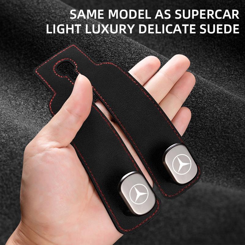 CSG1 Car Purse Hook PU Leather Double Metal Universal Hanger Car Seat Hooks For Mercedes-Benz W108 W124 W126 W140 W168 W169 W176