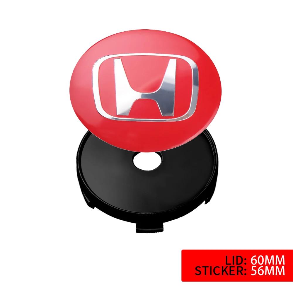 56/60MM 4Pcs Car Wheel Center Hub Caps Auto Exterior Accessories For Honda Civic XR-V HR-V City Accord Odyssey Spirior CRV Jazz aju256