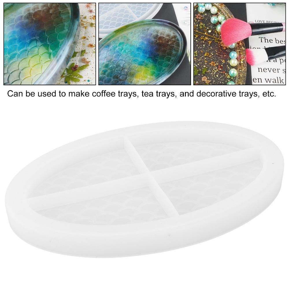 Fish Scale Design Epoxy Resin Casting Mold Easily Demold Fruit Tray Mold  Makeup Container