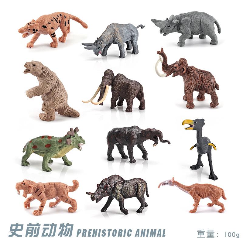 Simulation Of Ancient Life Scenes, Tabletop Decoration Ornaments, Prehistoric Animals, Primitive Human Model Toys