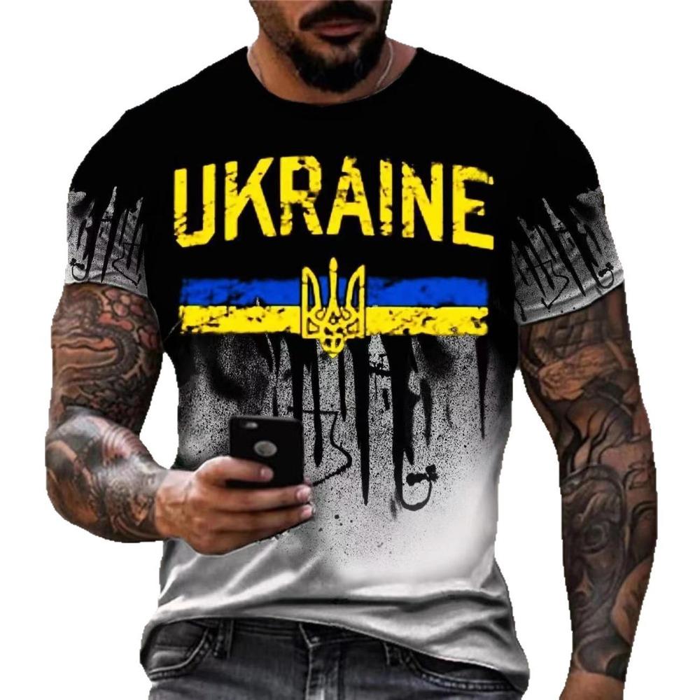 Gradient 3D Digitaldruck Herren Freizeit und Modisch Rundhals Kurzarm T-Shirt