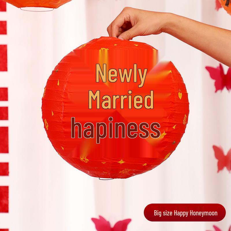 Chinese Wedding Red Paper Lanterns for Decorations & Photo Props