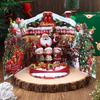 Cartolina di Natale a Tre Pieghe con Babbo Natale 3D, Cartolina di Benedizione Scritta a Mano per la Vigilia di Natale