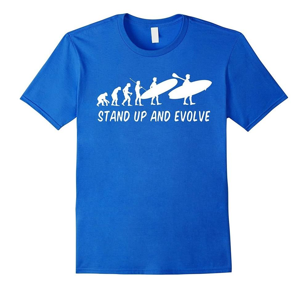 Stand Up and Evolve SUP T Shirt Tee Paddle Board Boating