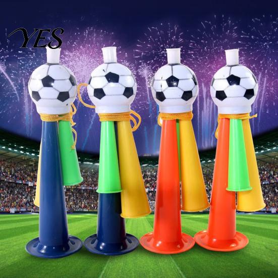 Stadium Horn Toy 2Pcs Soccer Cheering Horn, 3 Tone Sports Fan Noise Maker, Handheld Football Trumpet for Game Day, Party Accessory Outdoor